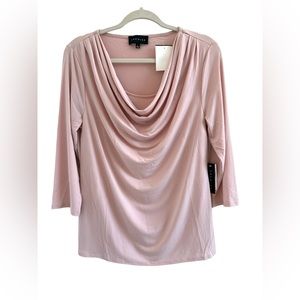 NWT cowl neck blouse | Blush | large